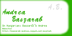 andrea baszarab business card